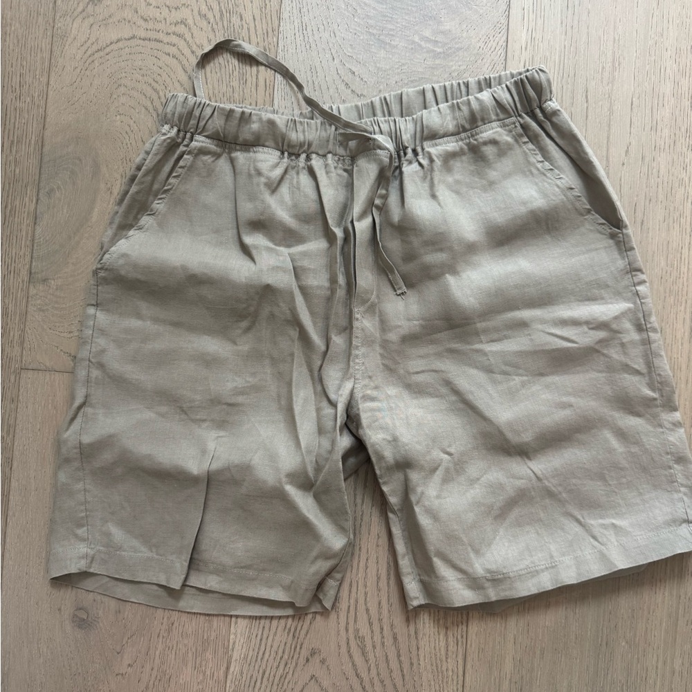 Parachute Khaki Men’s 100% Linen Shorts – Medium